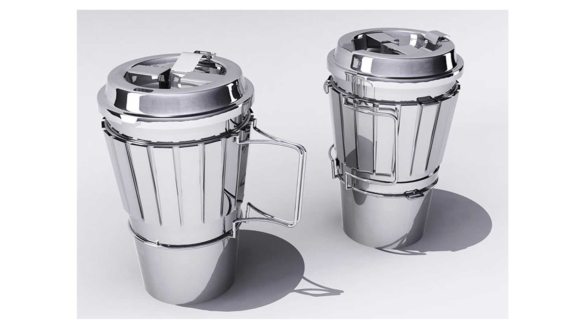 Aluminum coffe cup concept